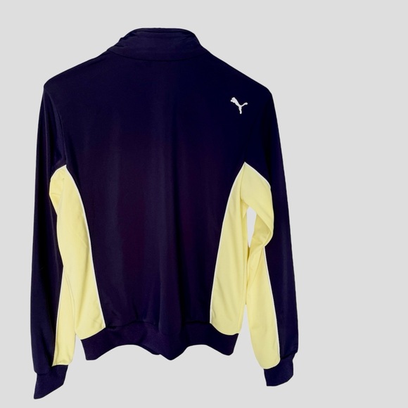 PUMA Contrast Track Men's Jacket - Peacoat Puma Blue Yellow, Size M - Picture 6 of 6